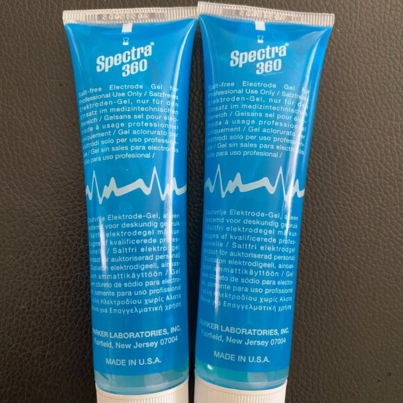 2X Spectra par12-02 Parker Laboratories 360 Electrode Gel, 2 Oz. Tube, Clear - Picture 5 of 5